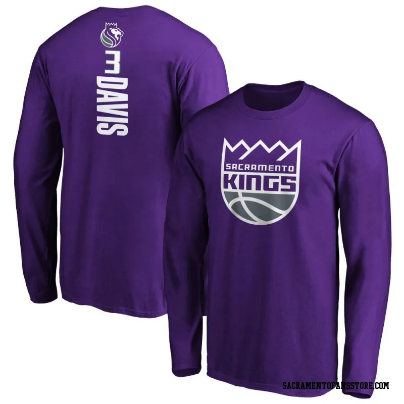 Purple Men's Terence Davis Sacramento Kings Backer Long Sleeve T-Shirt