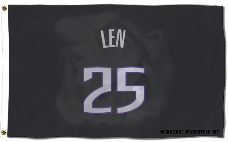 Black Sacramento Kings  Alex Len  Flag (3 X 5)