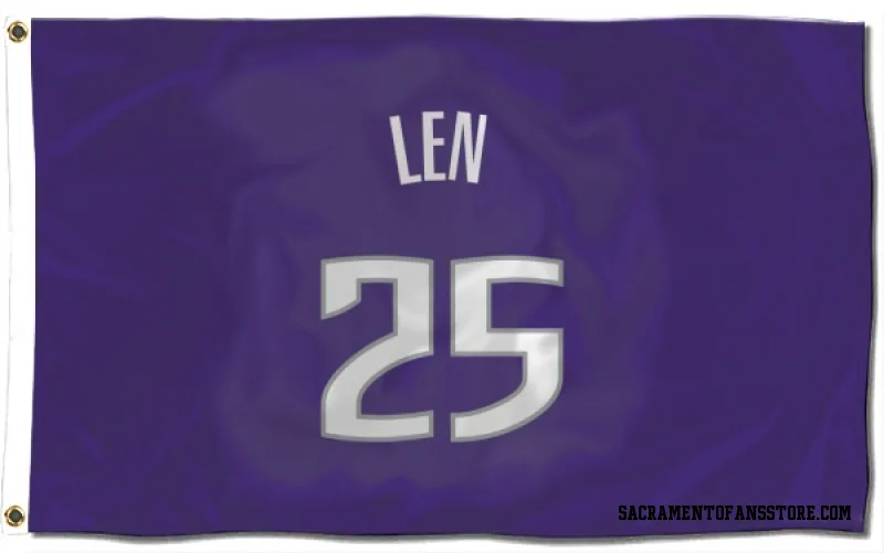 Purple Sacramento Kings  Alex Len  Flag (3 X 5)