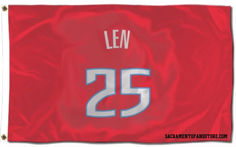 Red Sacramento Kings  Alex Len  Flag (3 X 5)